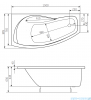 Roca Nicole wanna asymetryczna 150x80 cm lewa A24T121000